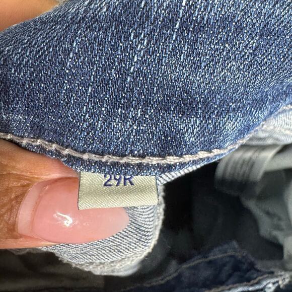 Ariat Trouser Jeans Women’s Size‎ 29R Dark Wash Raw Hem Wide Leg Stretch Denim - Picture 7 of 9